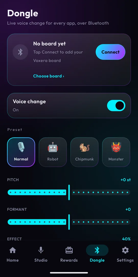 Dongle settings